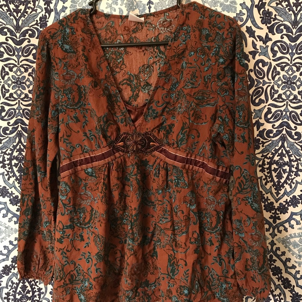EUC Empire Waist Maternity Top